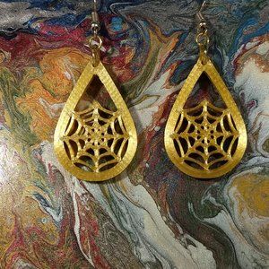 Halloween Spider Web Earrings